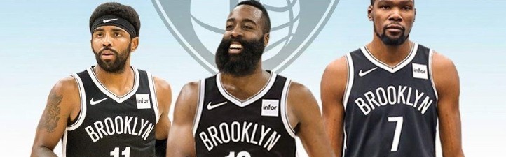  篮网三巨头合体首秀，杜兰特哈登联手制霸攻防  